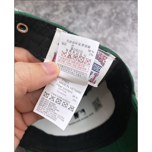 Mũ LA ROCKIE BALL GREEN, mũ lười trai nam nữ NY LA xanh lá hàng FULL TAG