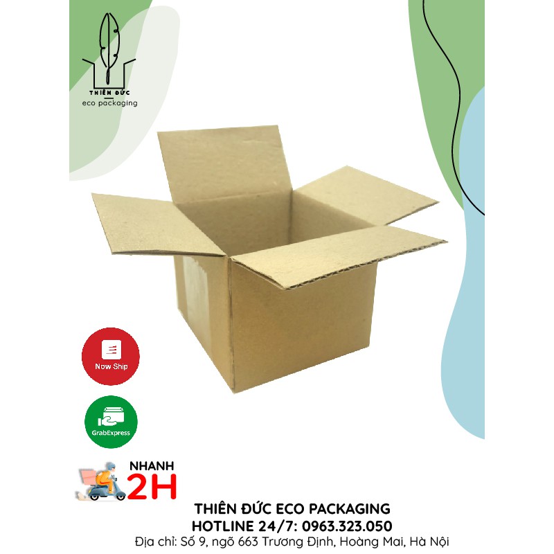 COMBO 50 Hộp giấy nhỏ 10x10x8 CM GIÁ RẺ - BAO BÌ XANH hộp carton dùng đựng hàng, linh kiện, phụ kiện, mỹ phẩm, xà bông