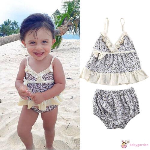 Bộ Bikini 2 Mảnh In Họa Tiết Da Báo Cho Bé Gái