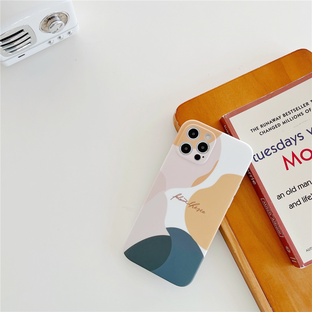 Ốp điện thoại IMD hình sơn dầu bảo vệ camera cho iPhone 12pro max 12mini 11Pro Max XS Max XR SE 2020 7 8 Plus | BigBuy360 - bigbuy360.vn