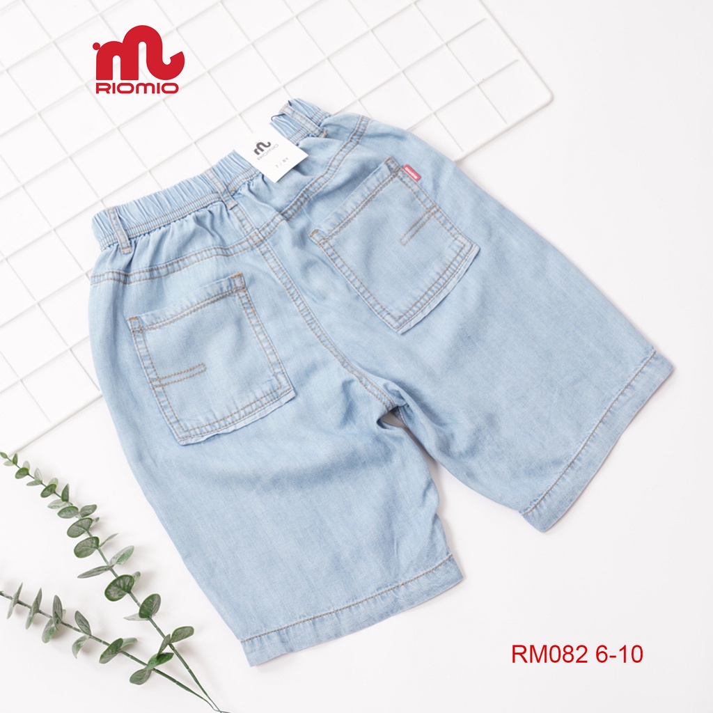 Quần short jean bé trai Riomio Chất liệu 100% sợi cotton tencel chuẩn Mỹ, thấm hút mồ hôi, siêu mềm nhẹ -RM082