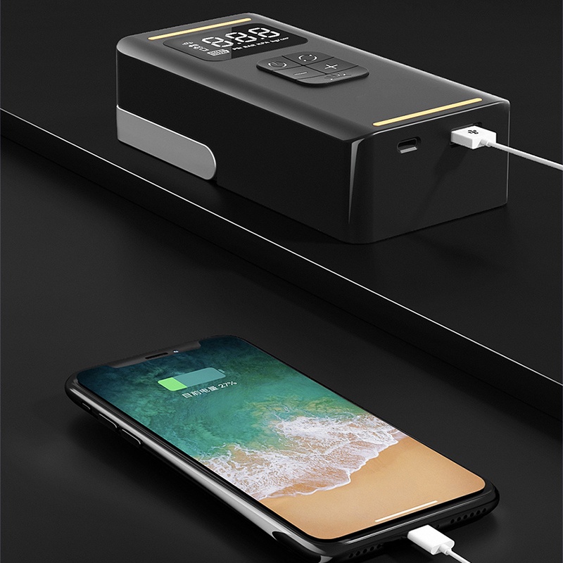 SEAMETAL Máy Bơm Hơi Không Dây 1800mAh 12V 120W Với Màn Hình Kỹ Thuật Số Thông Minh Cho Xe Hơi