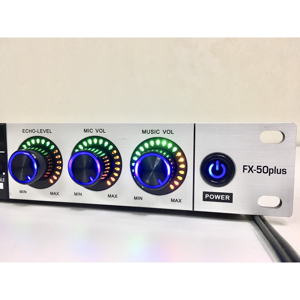 Vang FX50 Plus Có Reverb Kèm Dây Canon Có Chống Hú,Vang Nhại Mượt Mà.Có BLUETOOTH,Quang Học,USB.AUX.