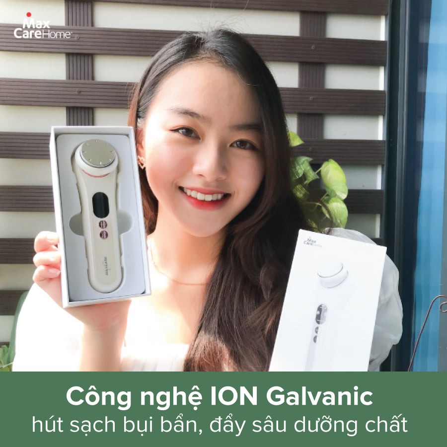 Máy đẩy tinh chất ION nóng lạnh Maxcare Max888PRO phiên bản cao cấp 2021, thương hiệu Nhật Bản, chăm sóc trẻ hóa làn da