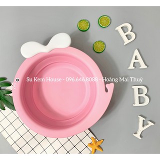 Chậu rửa mặt gấp gọn hình cá