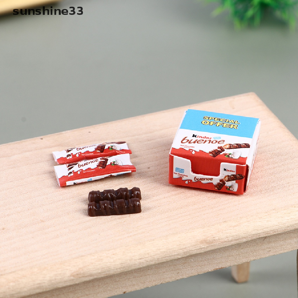 1 Bộ Mô Hình Đồ Ăn Vặt Sô Cô La Trang Trí Nhà Búp Bê Tỉ Lệ 1: 12