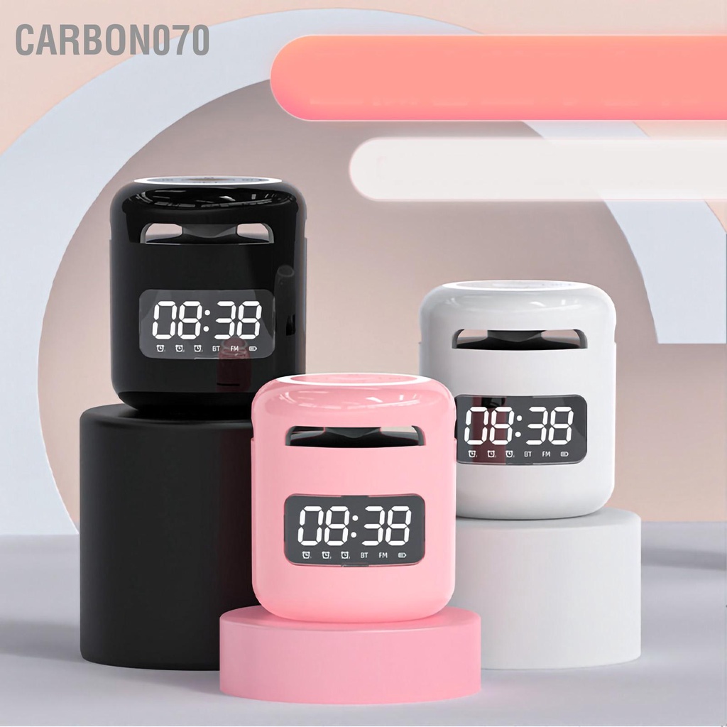 [Hàng HOT] Loa Bluetooth đồng hồ Mini không dây Sạc Type-C nghe nhạc làm đèn ngủ【Carbon070】