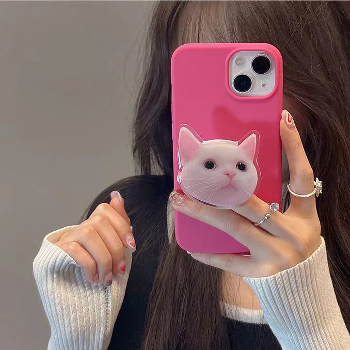 Giá Đỡ Điện Thoại Hình Mèo Hoạt Hình Dễ Thương