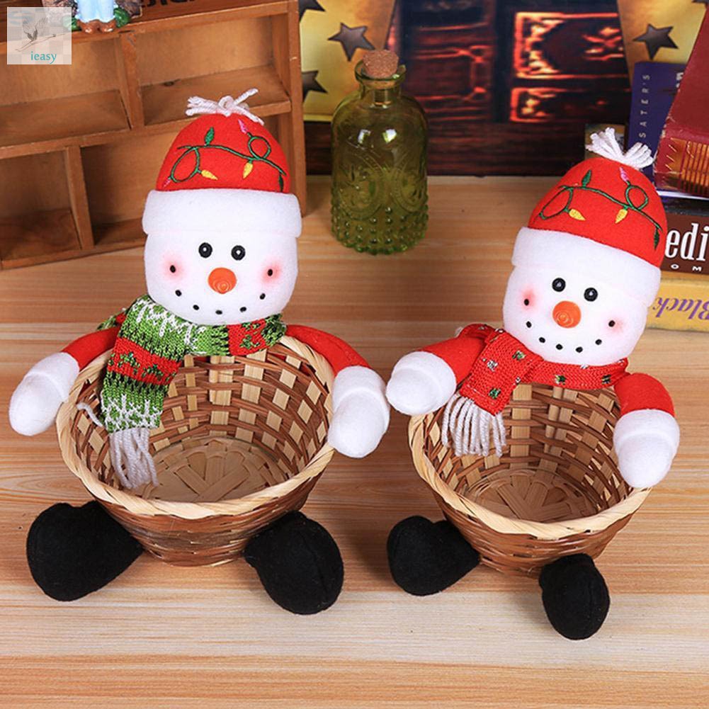Giỏ Đựng Kẹo Hình Ông Già Noel / Táo Trang Trí Bàn Làm Việc