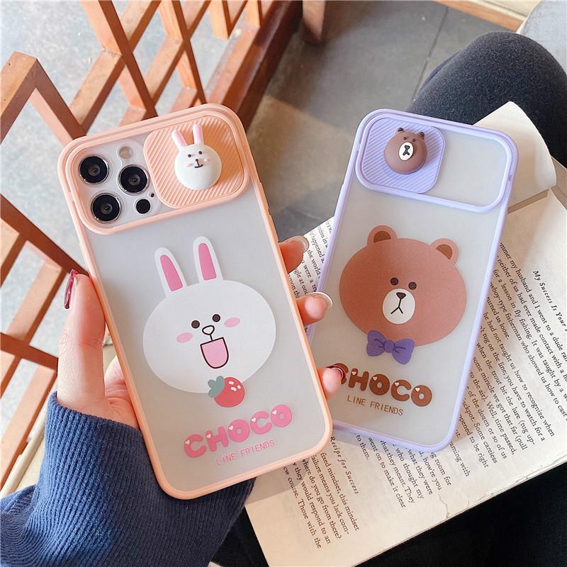 ốp điện thoại In Hình Gấu Brown Và Thỏ Cony Đáng Yêu Cho Iphone 12 Pro Max 11 Pro Xs Max Xr X Iphone 8 7 6 Plus