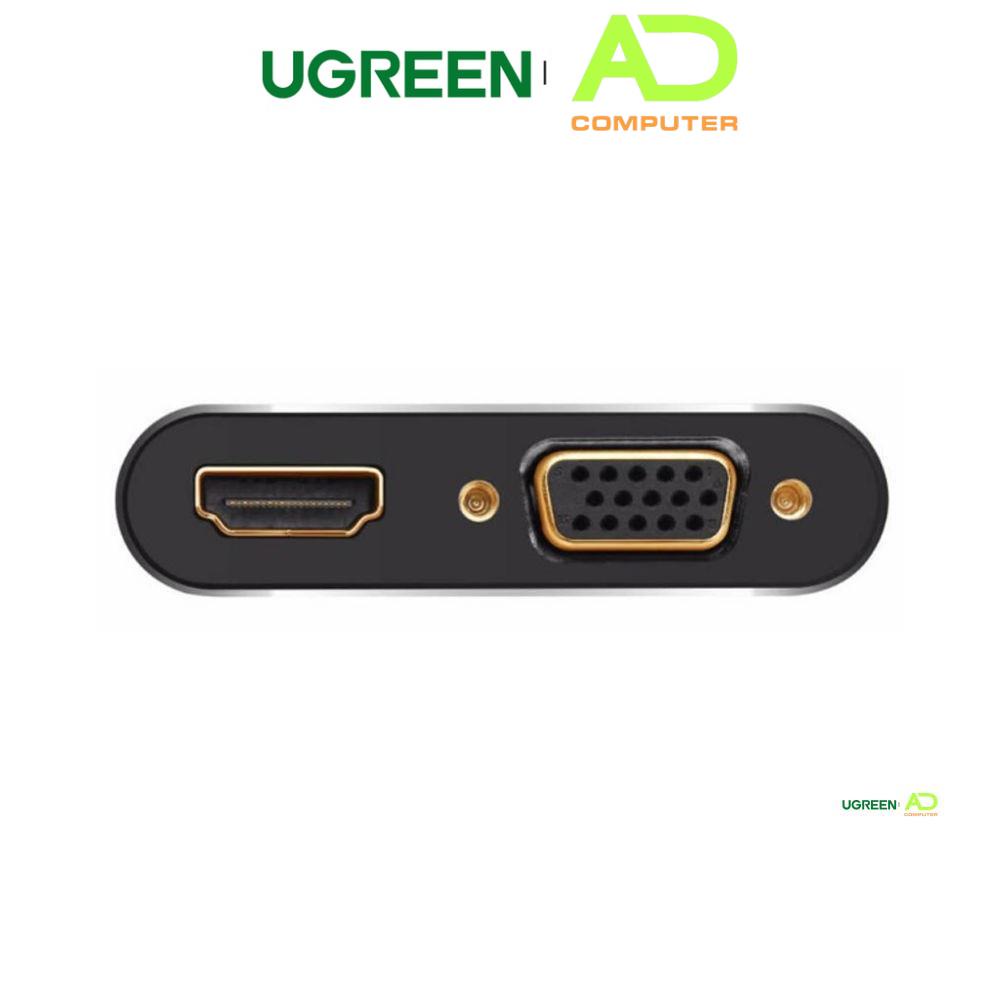 Cáp chuyển đổi Mini DisplayPort sang HDMI và VGA dài 20cm UGREEN MD115