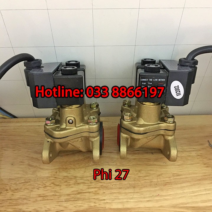 Van điện 2 cấp 220V phi 27 dùng cho trụ bơm xăng dầu