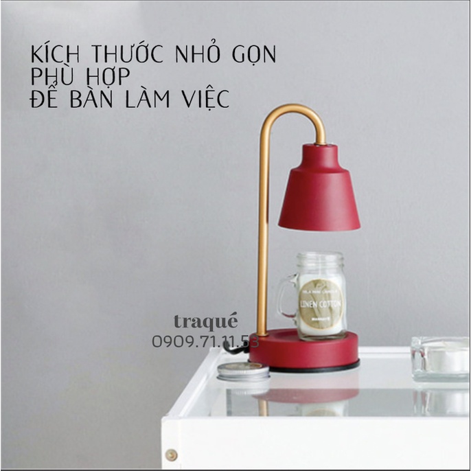 [Size nhỏ - để bàn làm việc] Đèn đốt nến thơm phong cách tối giản hiện đại - giúp nến toả hương tốt,an toàn hơn