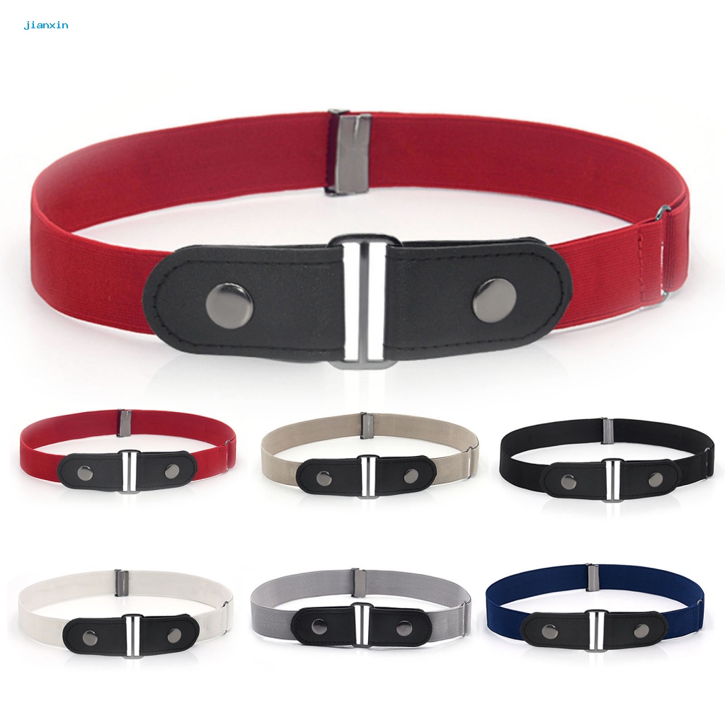 Dây Đai Đeo Thắt Lưng Co Giãn Mặt Kim Loại Cho Nam Nữ