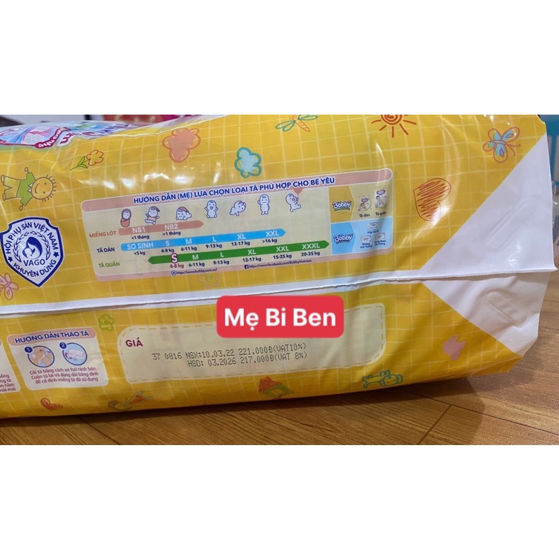 [MẪU MỚI] Tã Quần Bobby S46 miếng mẫu mới nhất cho bé 4-8kg