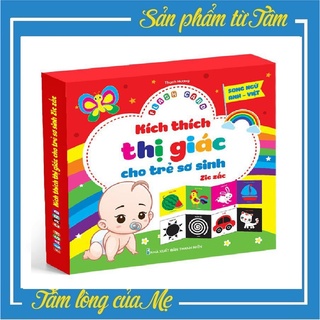 Flash Card Kích Thích Thị Giác - Zíc Zắc Cho Bé 0-1 Tuổi, Thẻ In 2 Mặt