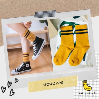 TẤT VỚ NỮ CỔ CAO SỌC THỂ THAO BASIC
