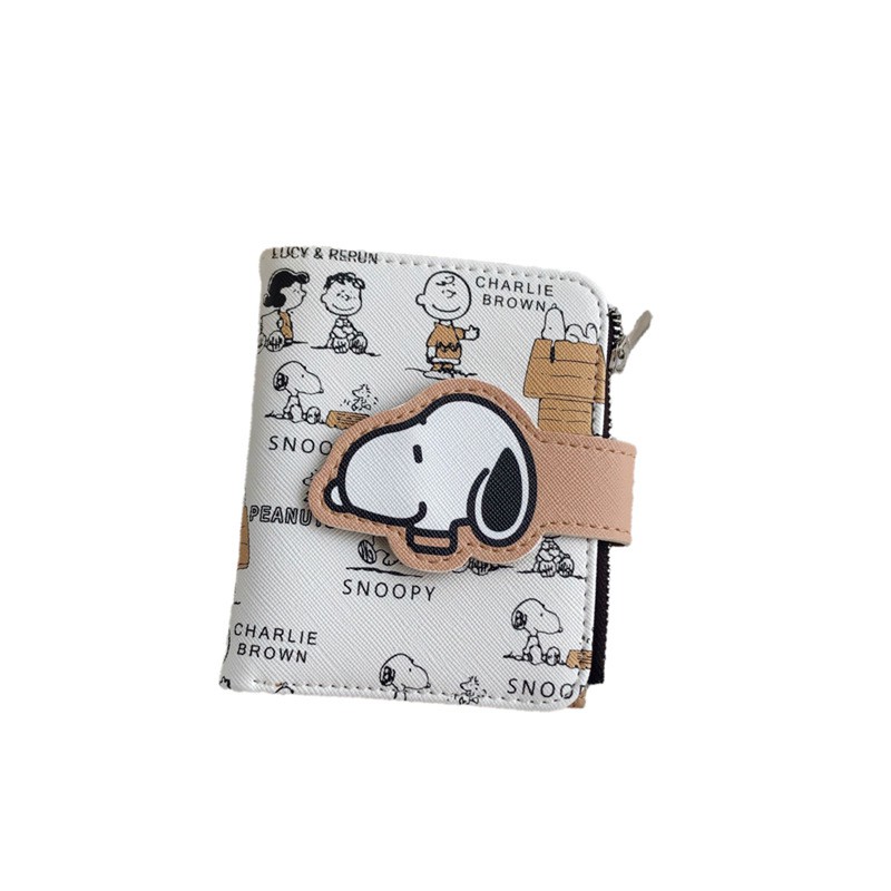 Ví nữ ngắn đựng thẻ/tiền xu gọn nhẹ in hình Snoopy | BigBuy360 - bigbuy360.vn