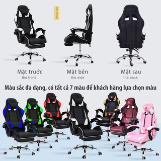 CHAIR19 Ghế livestream giá rẻ,ghế game cao cấp chân xoay ngã 135 độ Thái Lan Mẫu E0201 CÓ GÁC CHÂN