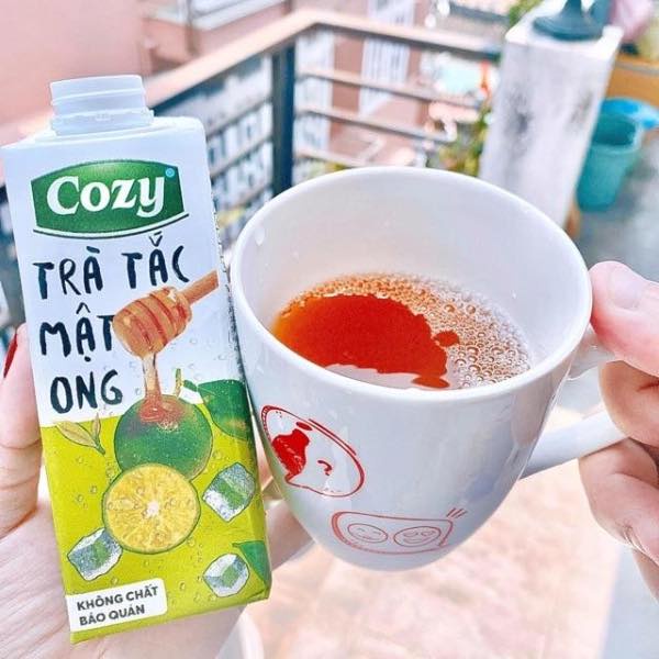 [1 Lốc 4 hộp] Trà tắc Mật ong/ Đào Sả/ Vải Cozy Siêu Ngon