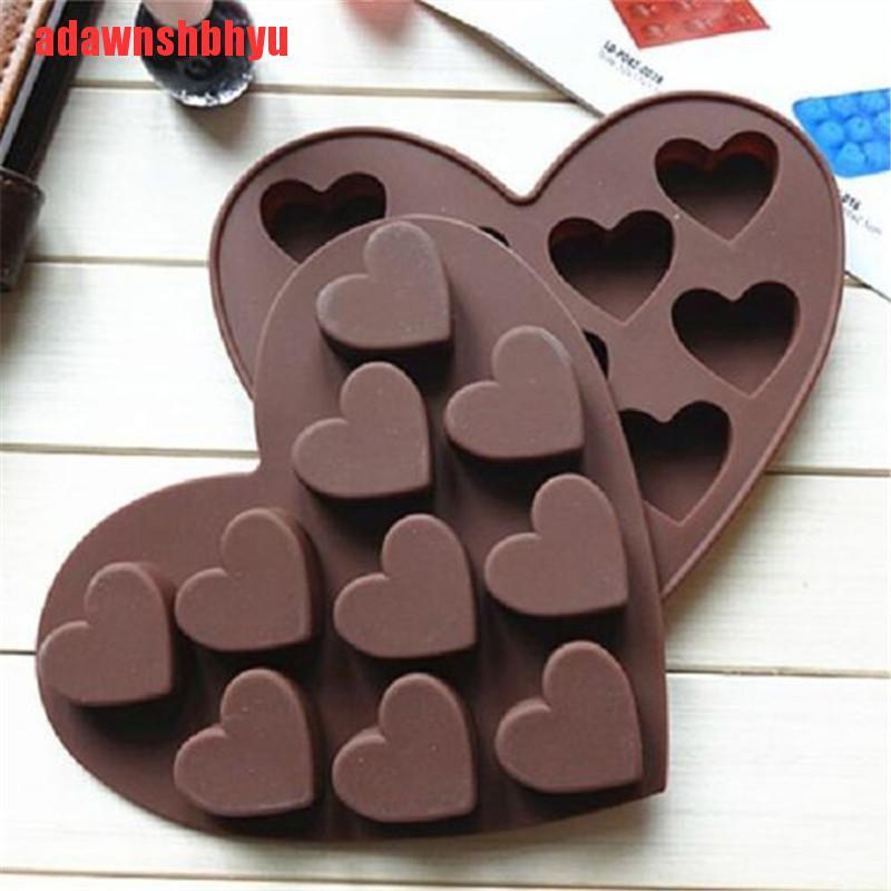 Khuôn Silicone Làm Bánh / Xà Phòng / Sô Cô La Hình Trái Tim DIY