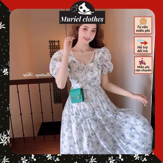 Váy tiểu thư hoa nhí ulzzang dáng dài