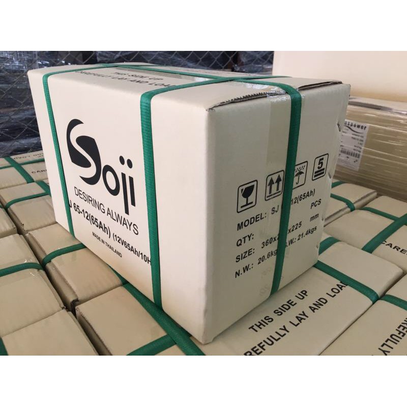 Ắc quy Soji nhập khẩu Thái Lan 12V 65AH  chuyên dụng cho UPS, NLMT