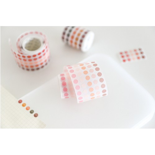 Cuộn nhãn dán chấm bi washi tape trang trí nhật ký/album DIY - MyNa Mart