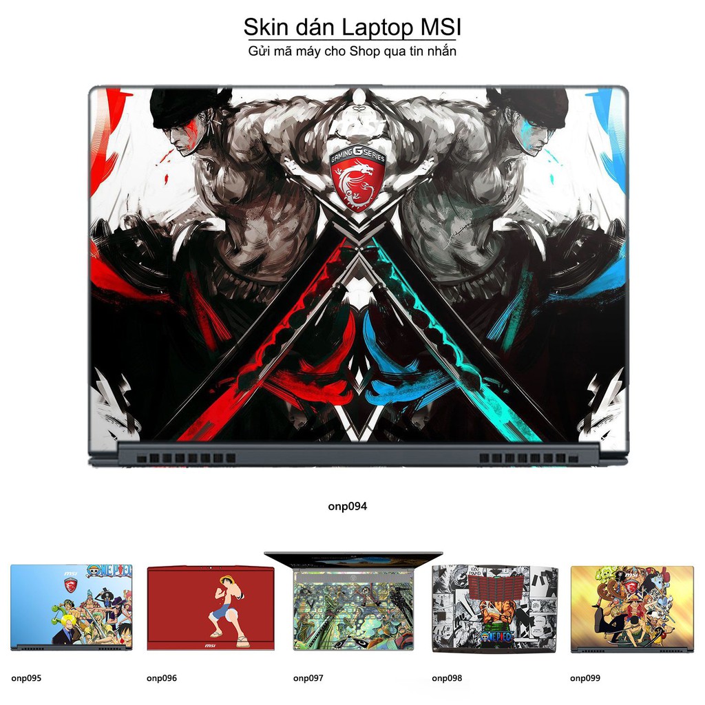 Skin dán Laptop MSI in hình One Piece nhiều mẫu 9 (inbox mã máy cho Shop)