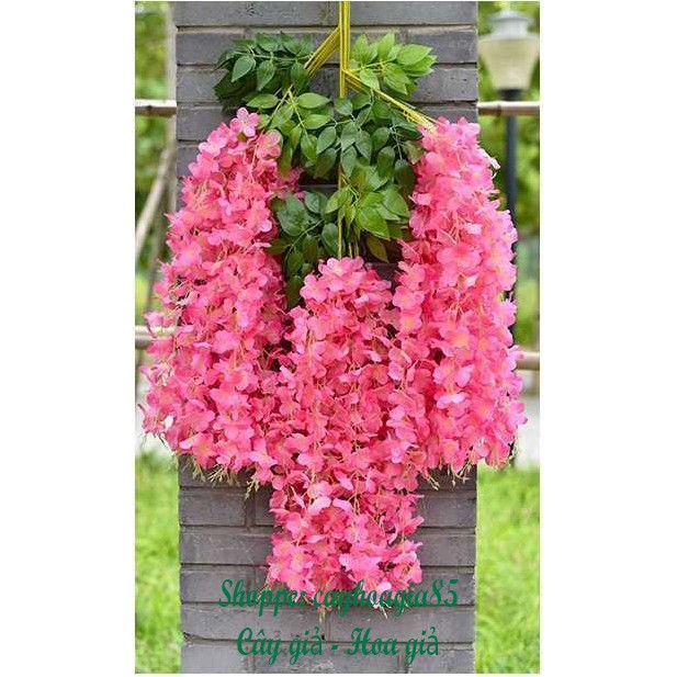 Hoa Giả Tử Đằng  Cao Cấp Chiều Dài Cành Hoa 1m1 - 1 Cụm 3 Nhánh dùng trang trí nhà cửa/ sân vườn cực đẹp
