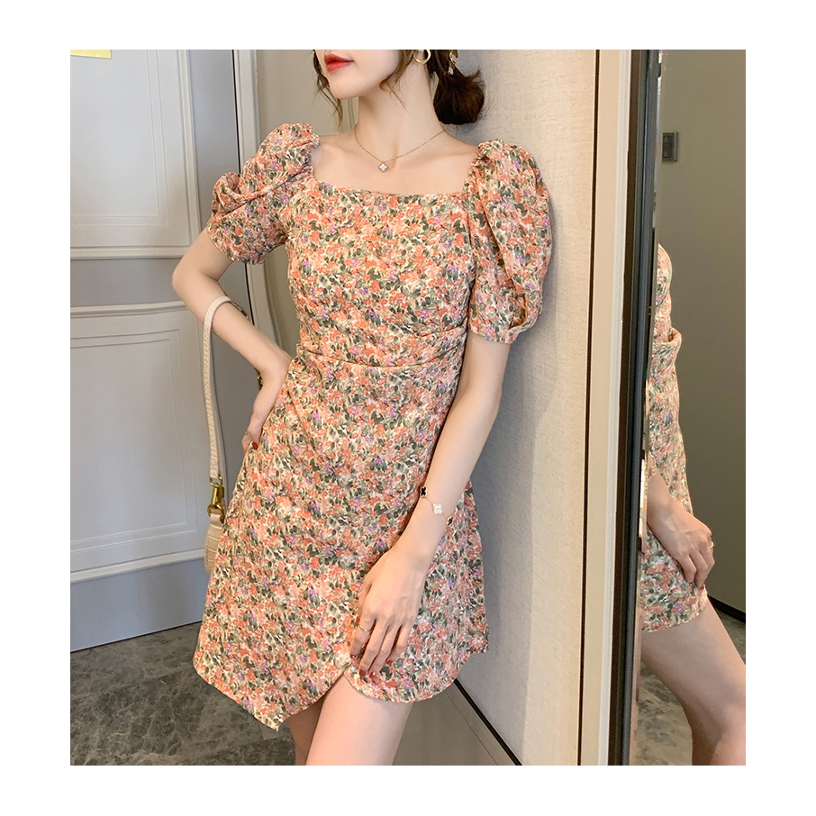 Đầm Hoa Cổ Vuông Thời Trang Dành Cho Nữ | BigBuy360 - bigbuy360.vn