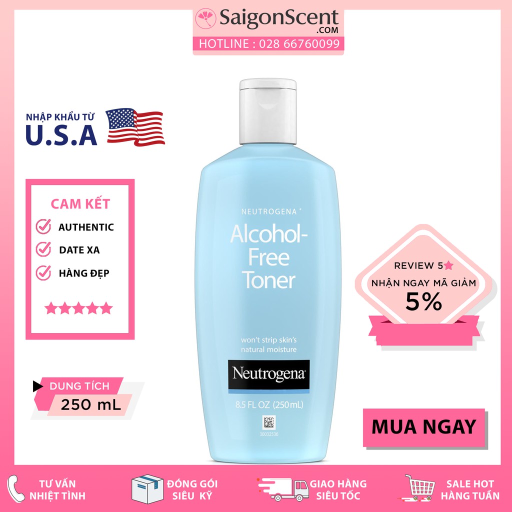 Nước cân bằng Neutrogena Alcohol - Free Toner ( 250mL )