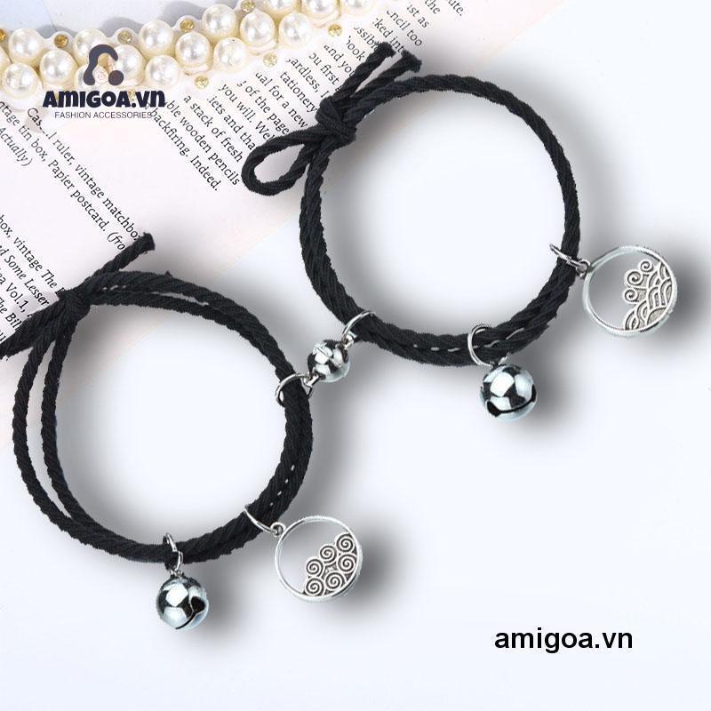 【Giaigoa.Vn】Vòng Đeo Tay Cao Su Nam Châm Hình Chuông Tình Yêu Hút Ẩm Cho Cặp Đôi