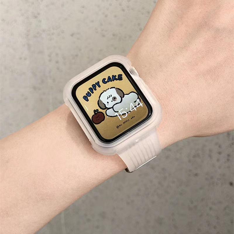 Dây Đeo Thể Thao Bằng silicone Trong Suốt Cho Đồng Hồ Thông Minh Apple Watch 7 6 SE 5 4 3 2 1 40mm 44mm 42MM 41MM 45MM