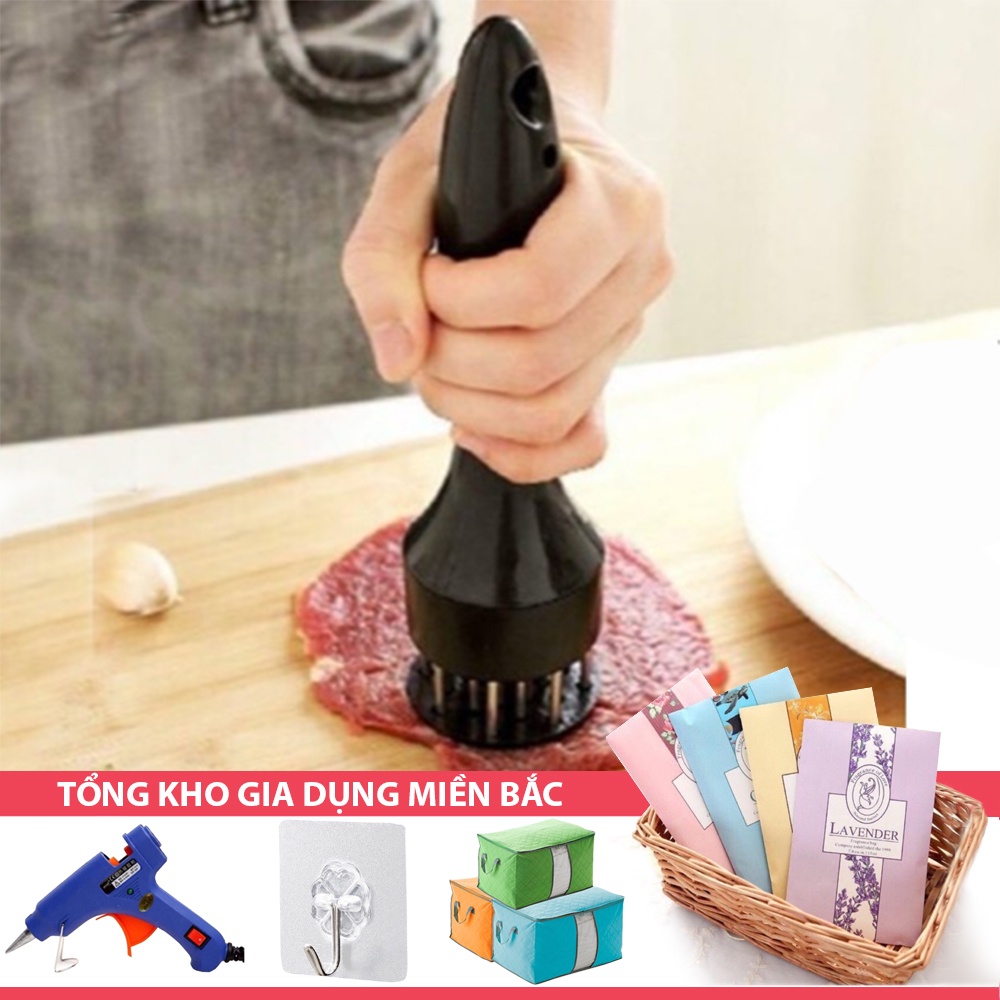 [Tổng Kho Sỉ] Cây Dụng Cụ Châm Đâm Dần Thịt MEAT TENDERIZER, Búa Xăm Dằm Làm Mềm Thịt Bò, Thịt Lợn TẶNG 01 MÓC TREO T10