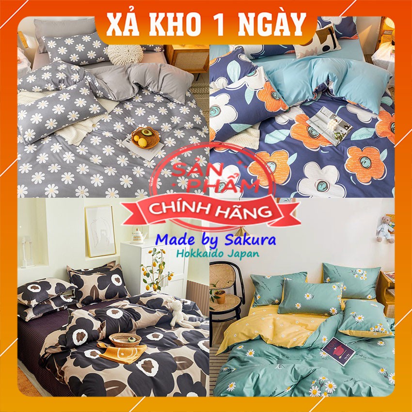 [FREE SHIP-XẢ KHO] Chăn Ga poly kèm vỏ gối Chính Hàng nhập khẩu Japan kháng khuẩn