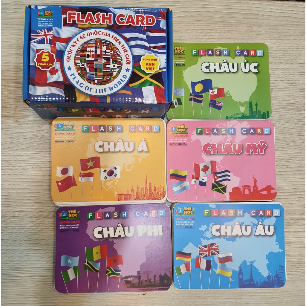 Bộ Thẻ Học Song Ngữ Quốc Kỳ Các Quốc Gia Trên Thế Giới Có 180 Flaschcard Cờ Các Nước Kèm Hình Ảnh/