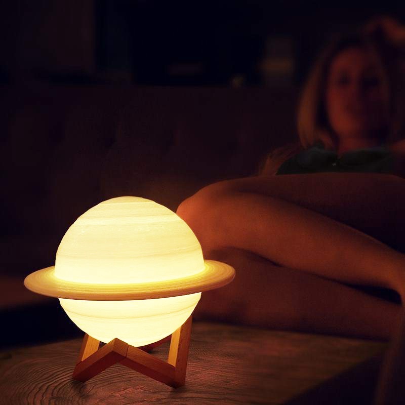 Đèn Ngủ Để Bàn Hình Hành Tinh 3D