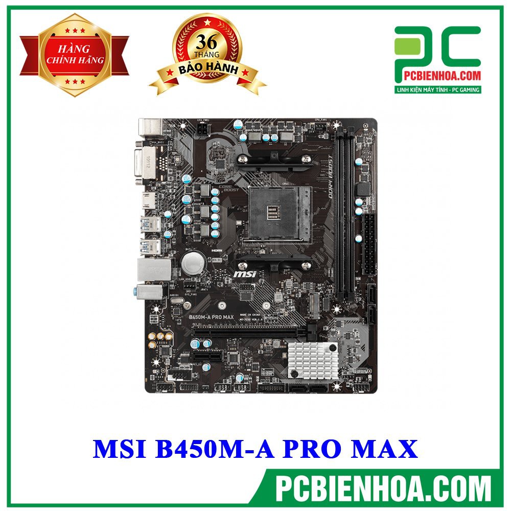 Siêu phẩm AMD Bo mạch chủ MSI B450MA PRO MAX chính hãng