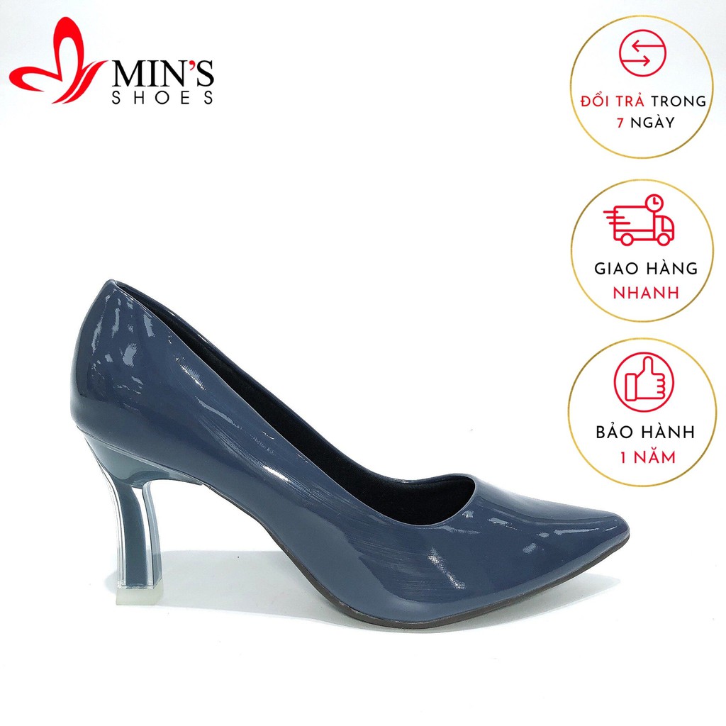 Min's Shoes - Giày Cao Gót Nano Hàn D354 Xanh