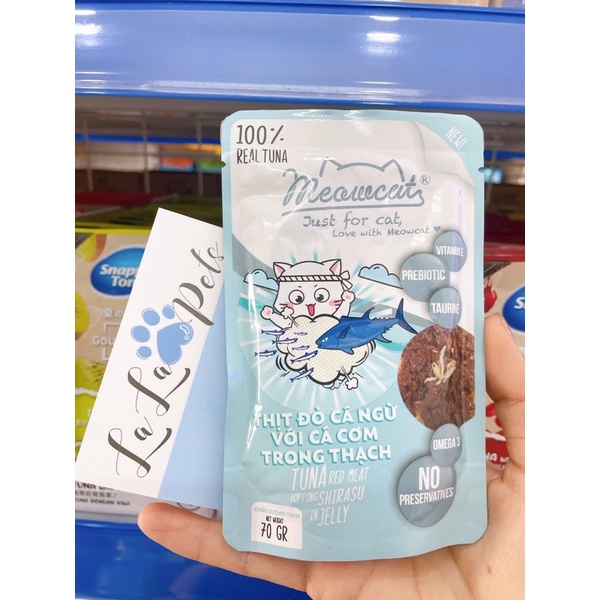 Pate Meowcat cho mèo nhiều vị gói 70g