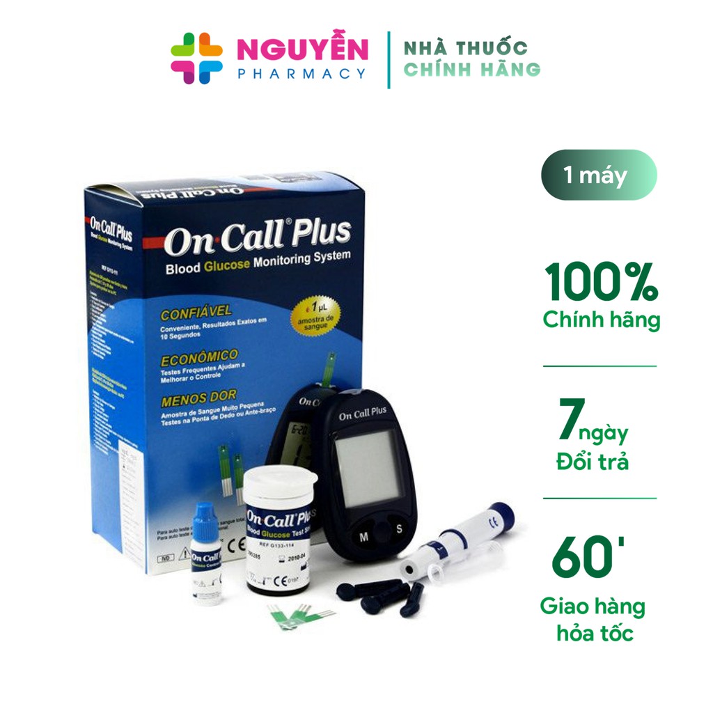 [CHÍNH HÃNG] Máy đo đường huyết On Call Plus nhập khẩu Đức - Tặng hộp 25 que thử