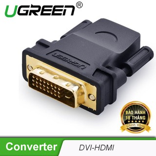 Đầu chuyển đổi DVI 24+1 male sang HDMI female - UGREEN 20124 - (màu đen) - Hàng Chính Hãng