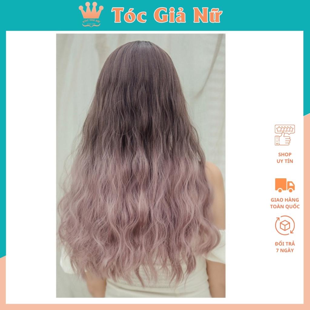 Tóc giả nữ nguyên đầu xù dài omber , 60cm, 8174, tặng kèm lưới trùm tóc wig.