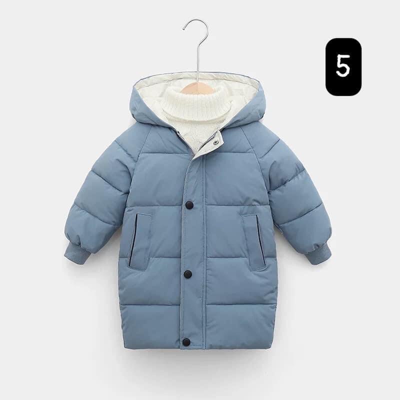 Áo Phao Dáng Dài Bé Trai Bé Gái Hàng QC Loại Đẹp