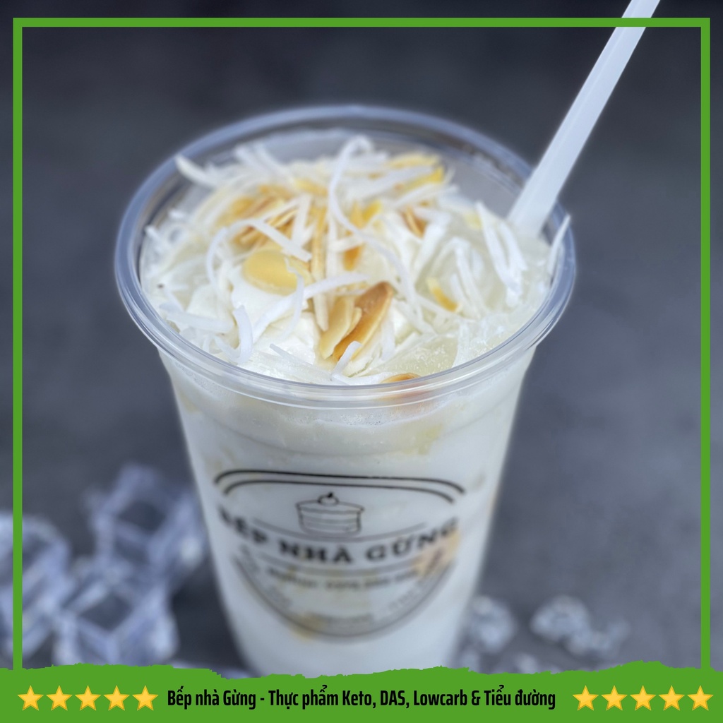 <HỎA TỐC> Chè dừa dầm cốc 500ml - For Keto, DAS, Lowcarb, Eatclean & Tiểu đường