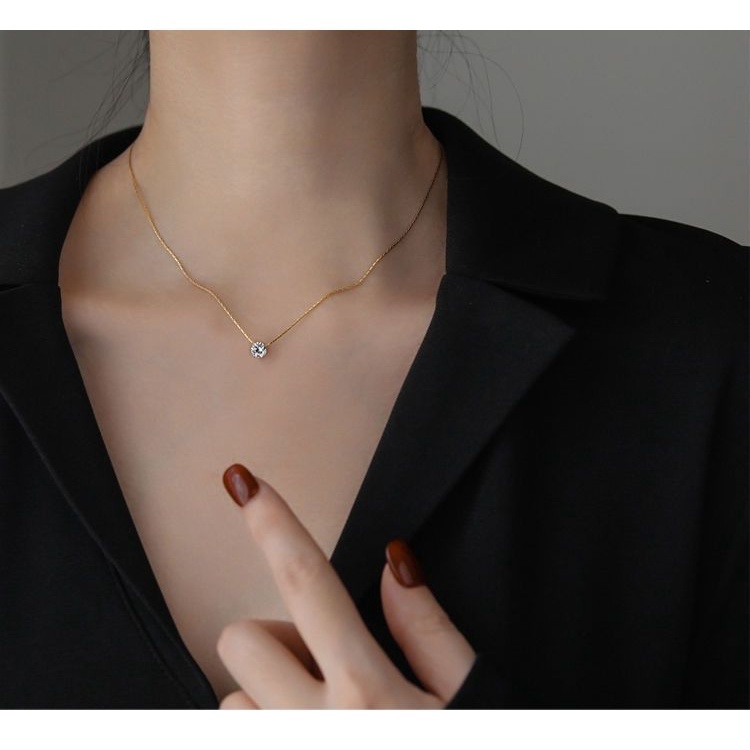 Dây chuyền titan xoàn nụ dây mảnh X9-104A - CAM KẾT KHÔNG BAY MÀU - BẢO HÀNH 12 THÁN