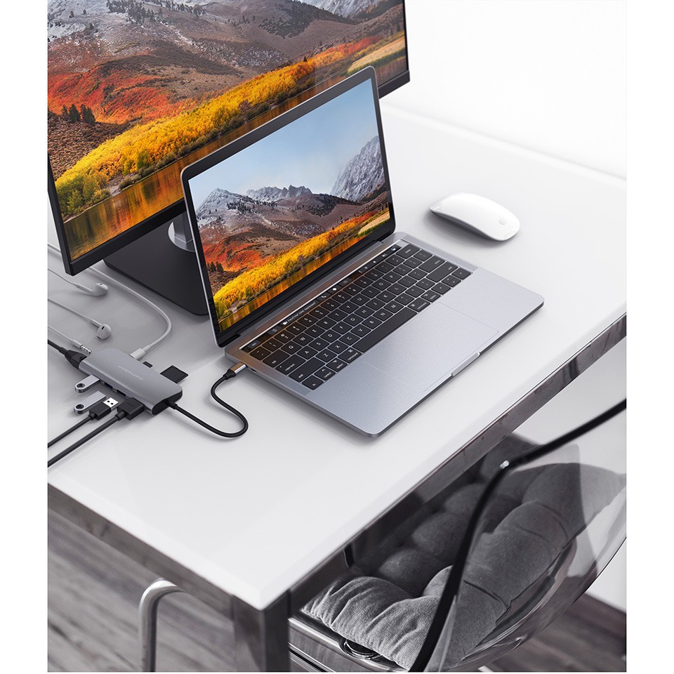 Cổng chuyển HyperDrive Power 9-in-1 USB-C Hub cho iPhone, Macbook, Ultrabook, USB-C Devices - HD30F - Hàng Chính Hãng