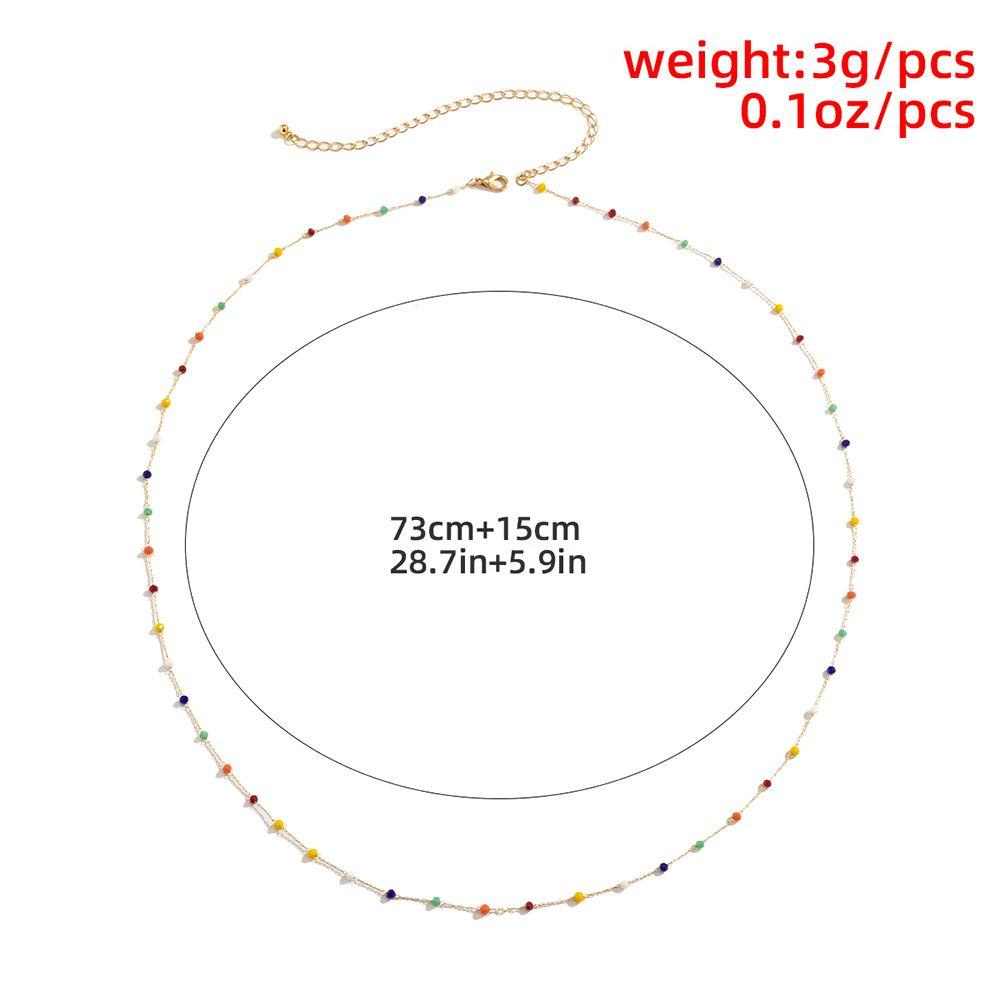 Dây Đeo Thắt Lưng Xỏ Hạt Tròn Nhiều Màu Sắc Cho Nữ
