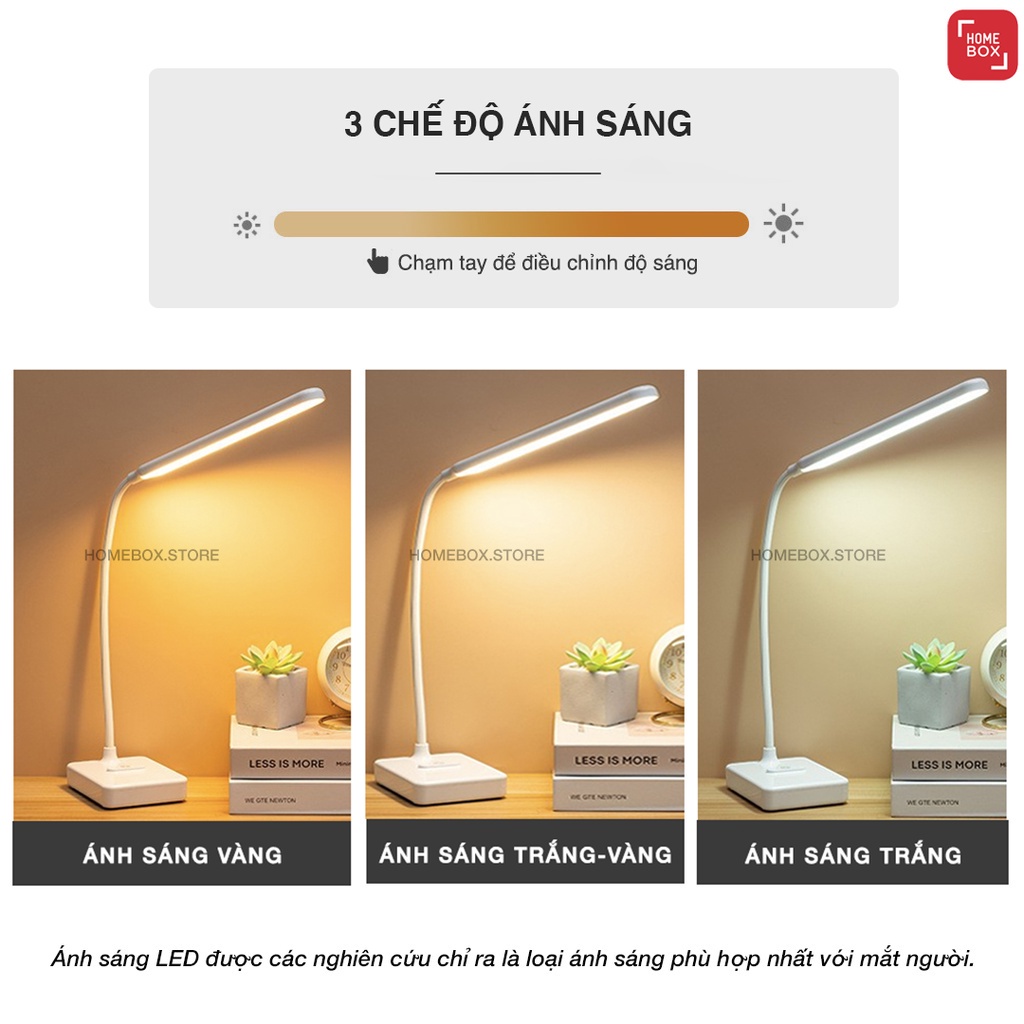 Đèn Học Để Bàn Chống Cận Thị Có Led Ánh Sáng Vàng